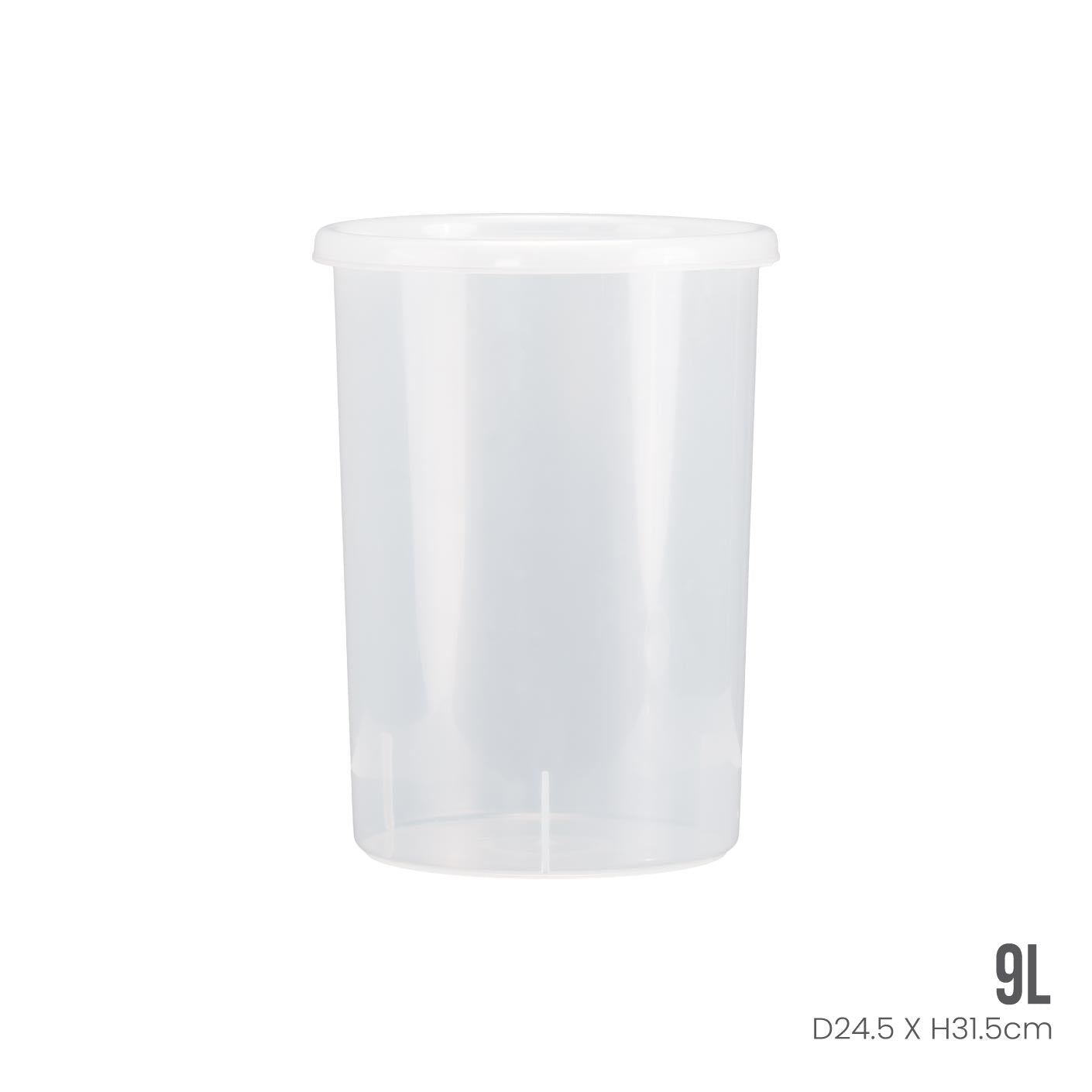 Round Plastic Food Storage Container with Airtight Lid (5017) - Ideal for Meal Prep, Leftovers & Pantry Organization