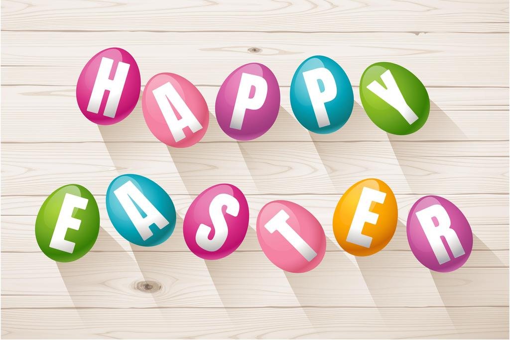 Vibrant Easter Eggs Wall Art - Happy Easter Spring Bunny Decor for Egg Hunt & Party | Religious Holiday Decoration Poster 36x24 | Perfect for Home, Church & Classroom Celebrations