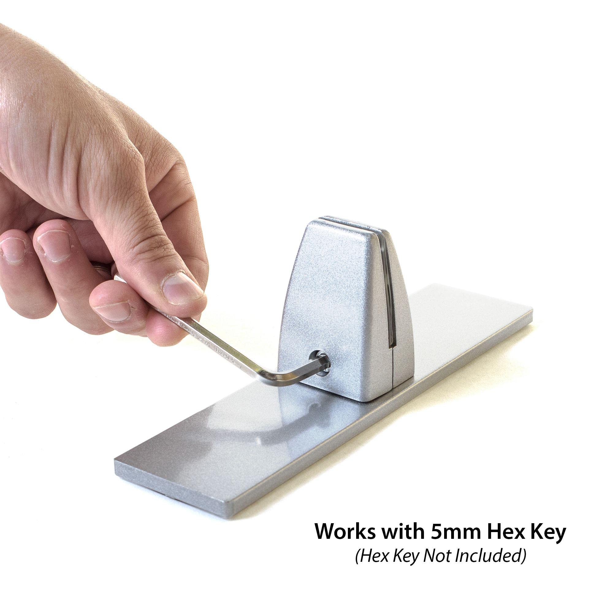 Adjustable Desk Partition Clamp Mount for Acrylic PPE Panels - Silver Aluminum Finish | Office, School, and Workplace Safety Divider Solution