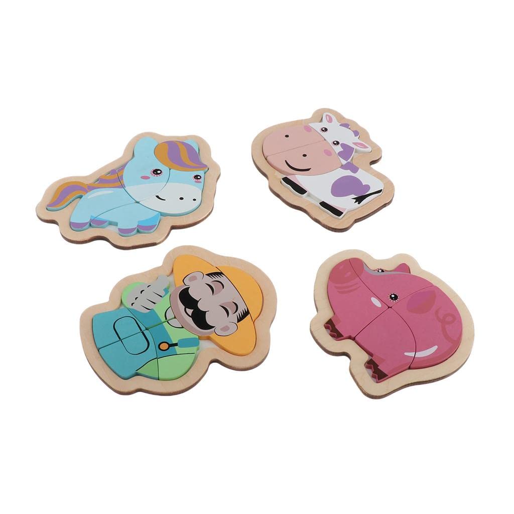 Enakshi Wooden Jigsaw Puzzle for Kids - Farm Animal Educational Toys for Toddlers & Preschoolers | Montessori Learning, Pretend Play | Handcrafted Wooden Puzzle for Early Childhood Development (Perfect for Classroom, Homeschool & Birthday Gifts)