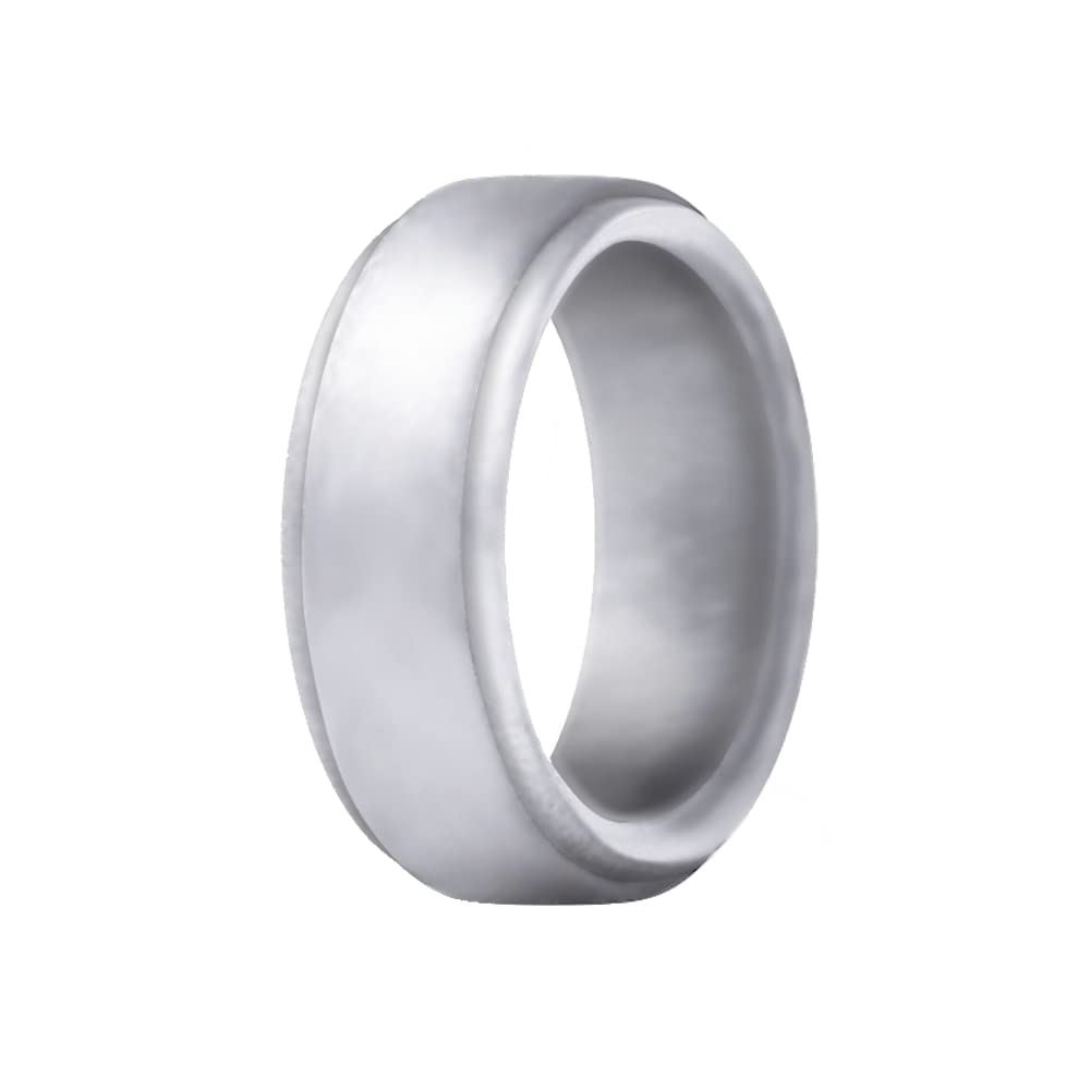Custom Engraved Silicone Wedding Rings for Men & Women - Personalized Rubber Wedding Bands for Couples - Perfect for Active Lifestyles, Gym, Swimming & Outdoor Adventures
