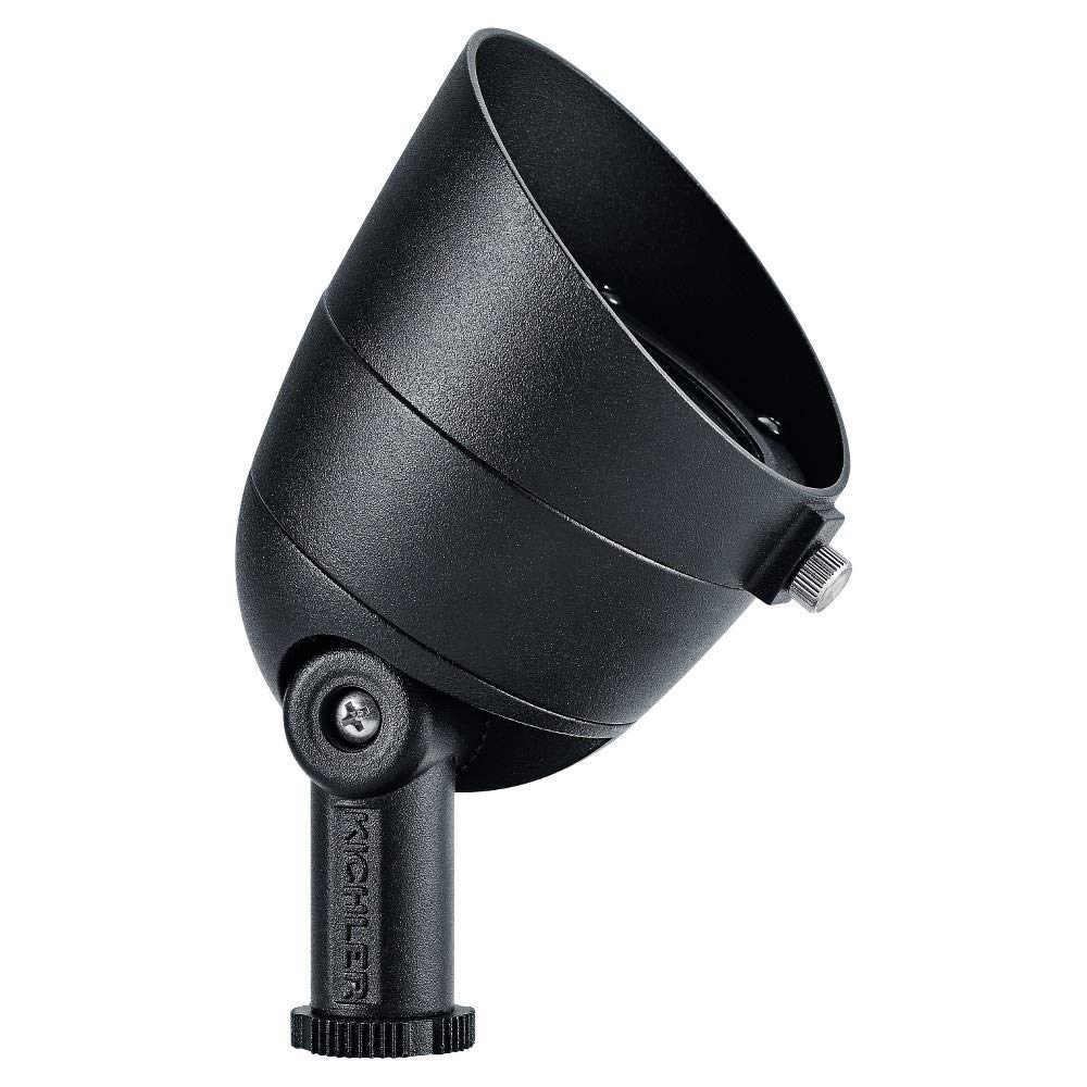 Kichler 16158BKT27 Textured Black LED Landscape Lighting - 3.5 Inch Transitional Accent Light for Outdoor Gardens, Pathways & Patios