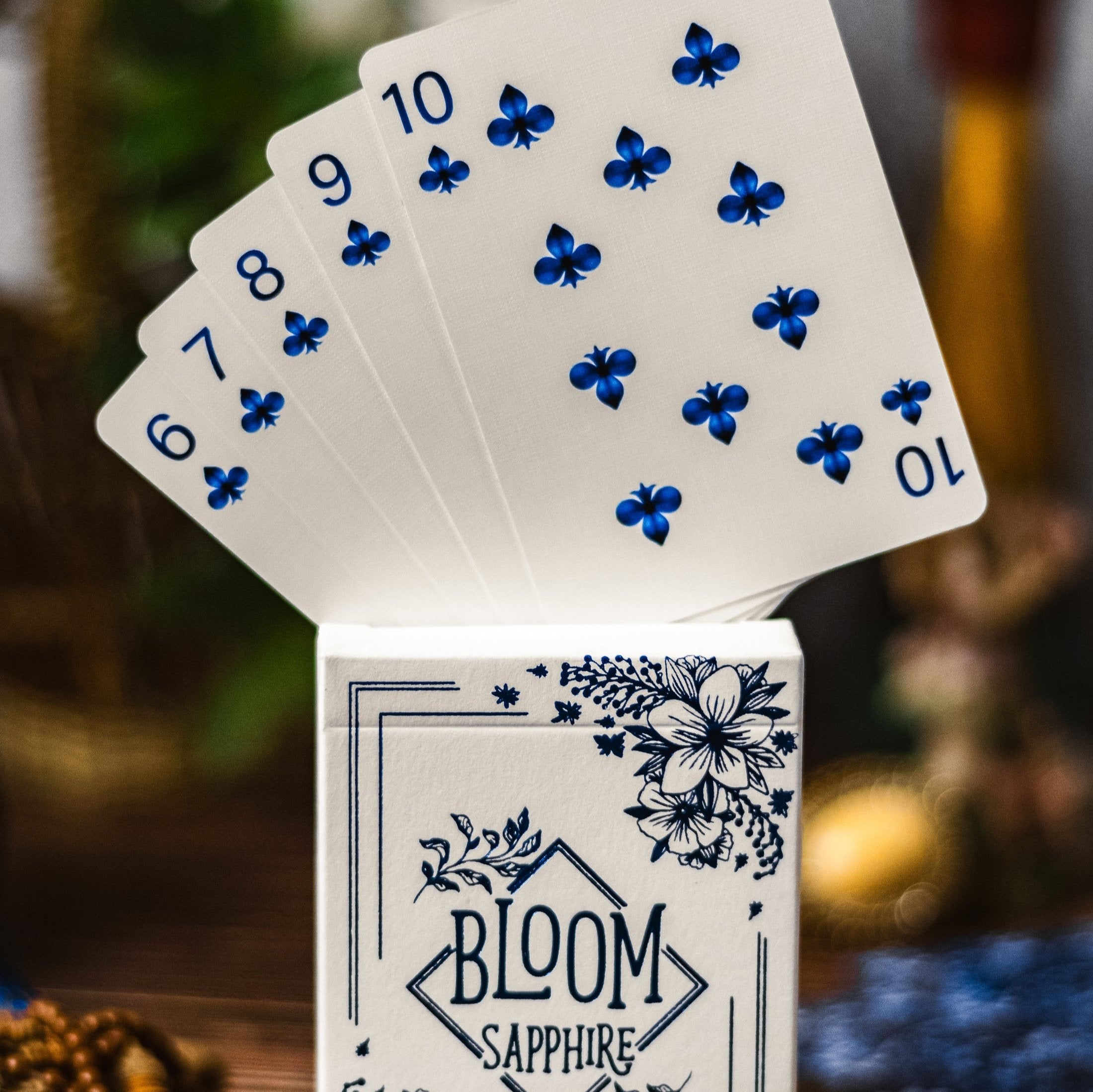 Bloom Sapphire Playing Cards - Premium Blue Deck for Poker, Magic Tricks & Card Games | Ideal for Casino Nights, Poker Parties & Cardistry Performances
