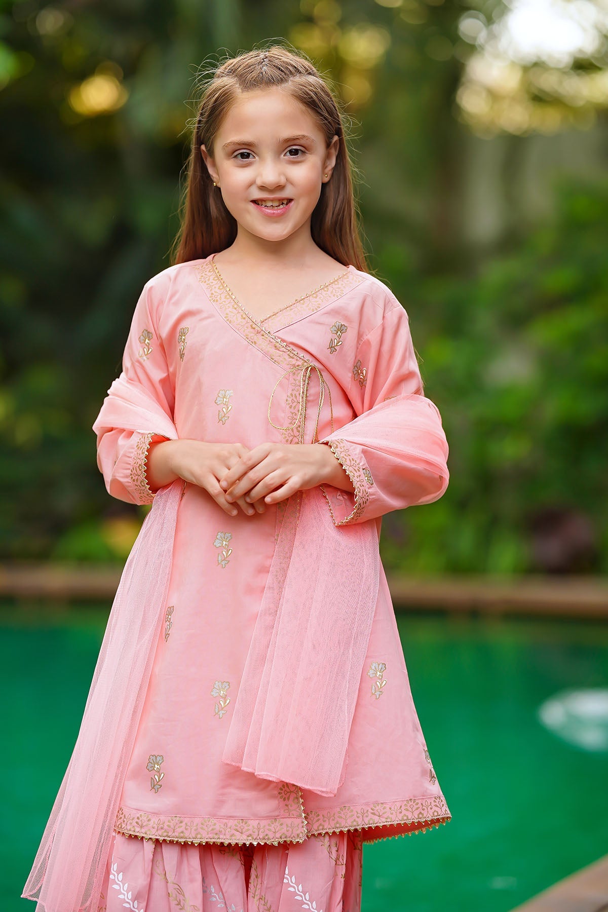 Stylish Cotton Printed Pink Stitched Suit in Ochre - Perfect for Casual Outings & Office Wear