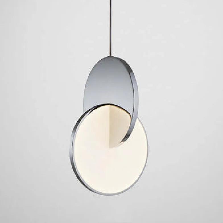 Modern Round Geometric Pendant Light - Stylish Ceiling Hanging Fixture for Living Room, Dining Room, or Bedroom Lighting