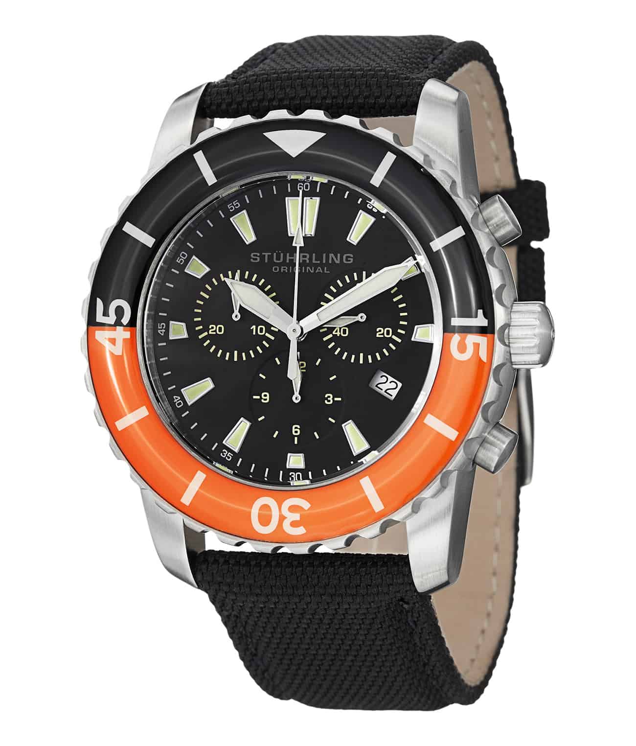 Black Dial / Black PVD Case / Black Canvas Strap Tang Buckle