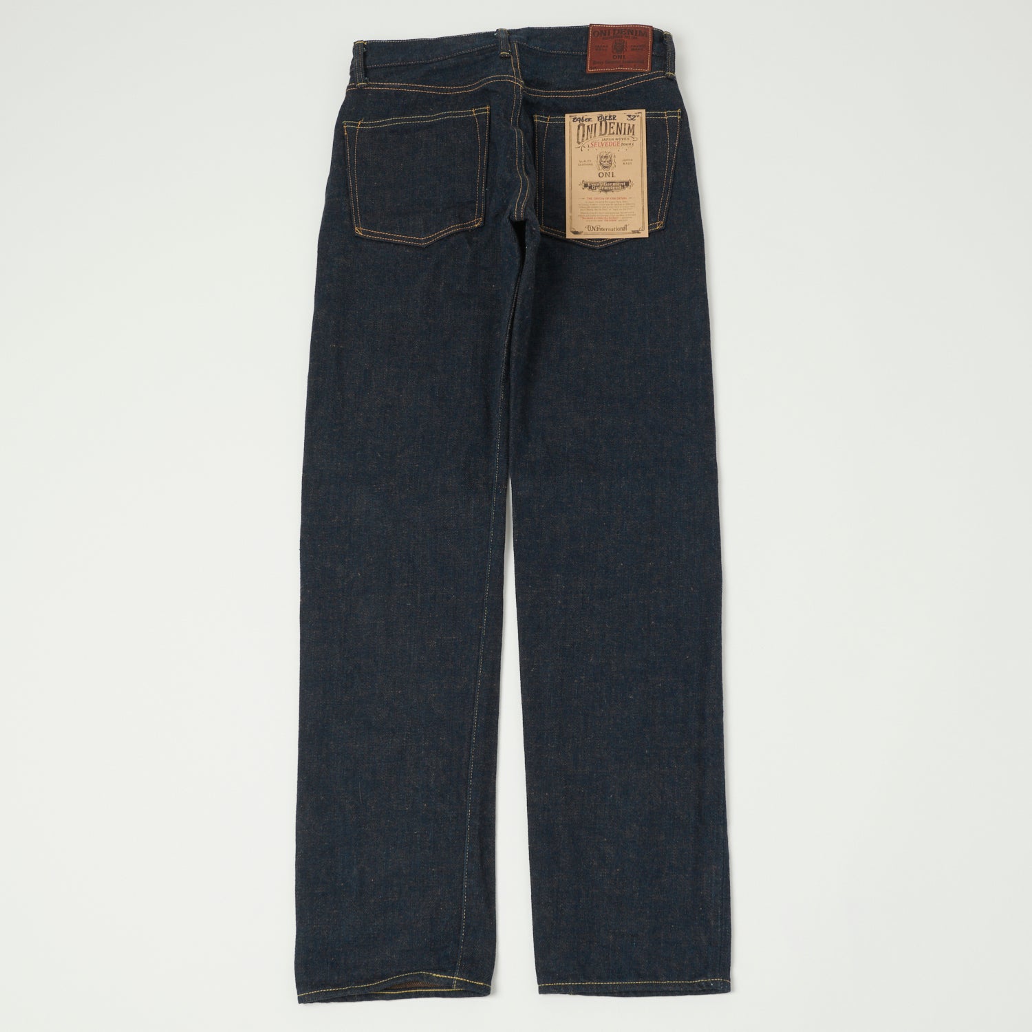 ONI 246ZR KAKBR Secret Denim Relaxed Tapered Jeans for Men - Premium Japanese Selvedge Denim, One Wash, Comfortable Straight Fit - Perfect for Casual Wear, Street Style & Everyday Outfits