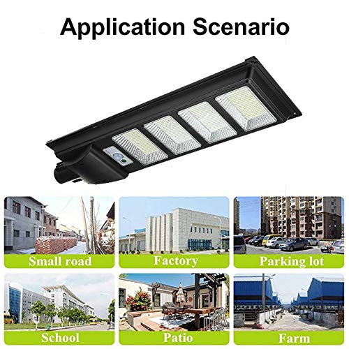300W 600W 900W 1200W IP65 Waterproof Solar Street Light with Remote Control & PIR Motion Sensor - Outdoor LED Solar Lamp for Garden, Pathway, Driveway, and Backyard Lighting