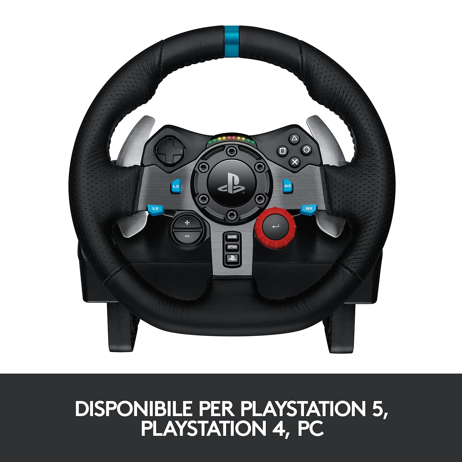 Gran Turismo 7 Standard Edition for PlayStation 5 with Logitech G29 Driving Force Racing Wheel - Adjustable Pedals, Force Feedback, Leather Wheel, EU Plug - Compatible with PS5, PS4, PC & Mac (Black) - Perfect for Racing Simulation & Gaming Enthusiasts