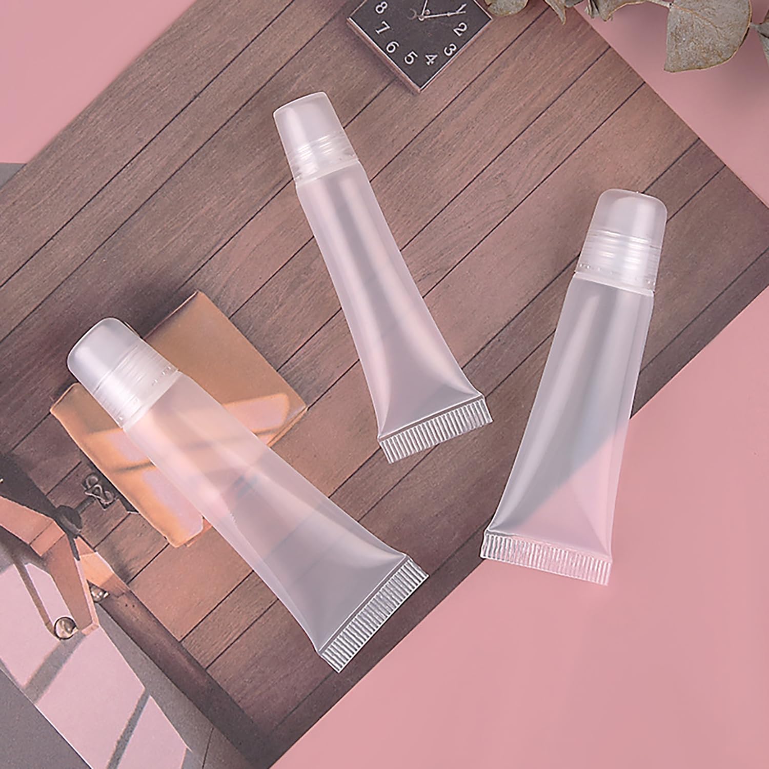 40Pcs 15ML Clear Refillable Lip Gloss Tubes - Soft Squeeze Empty Cosmetic Containers for DIY Lip Balm, Makeup & Travel Toiletries - Perfect for Home Beauty Kits, Salon Use & On-the-Go Touch Ups