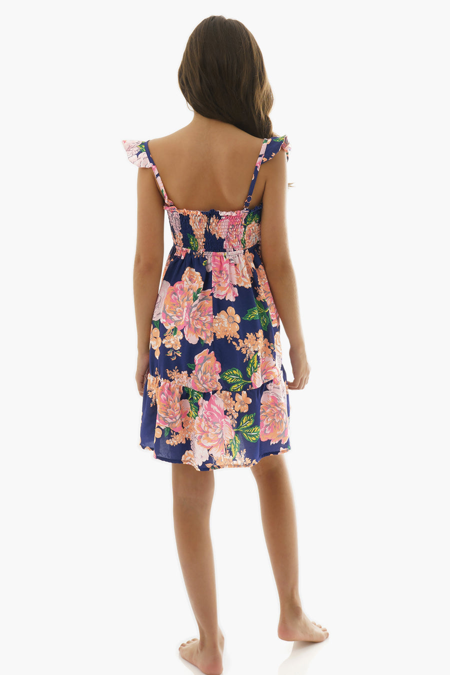 Maaji Peony Floral Print Girls Dress - Cute & Comfortable Summer Outfit for Kids, Beach & Party Wear