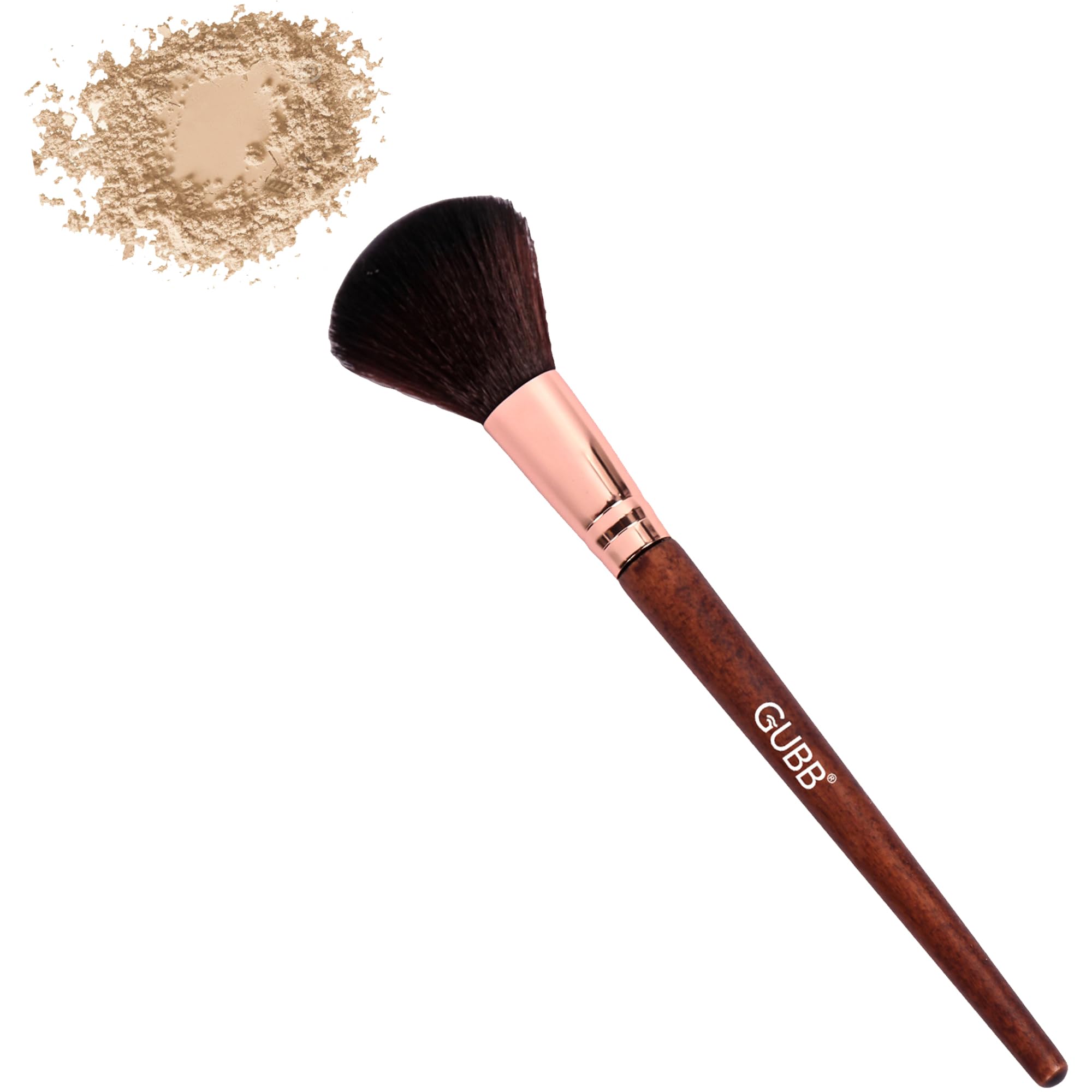 GUBB Professional Blush Brush for Face Makeup - Soft Bristles, Wooden Handle - Perfect for Powder, Cream & Liquid Blush Application | Ideal for Daily Makeup & Professional Makeup Artists