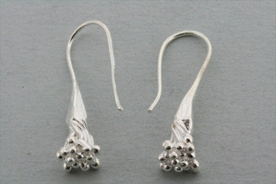 Berry Hook Earrings - Pure Sterling Silver Dangle Earrings for Women - Perfect for Parties, Weddings & Everyday Wear