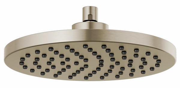 Brizo 81398 BN 2.5 Round Raincan Shower Head - 2.5 GPM, Brushed Nickel Finish - Perfect for Spa-Like Bathroom Upgrades & Luxury Shower Experience