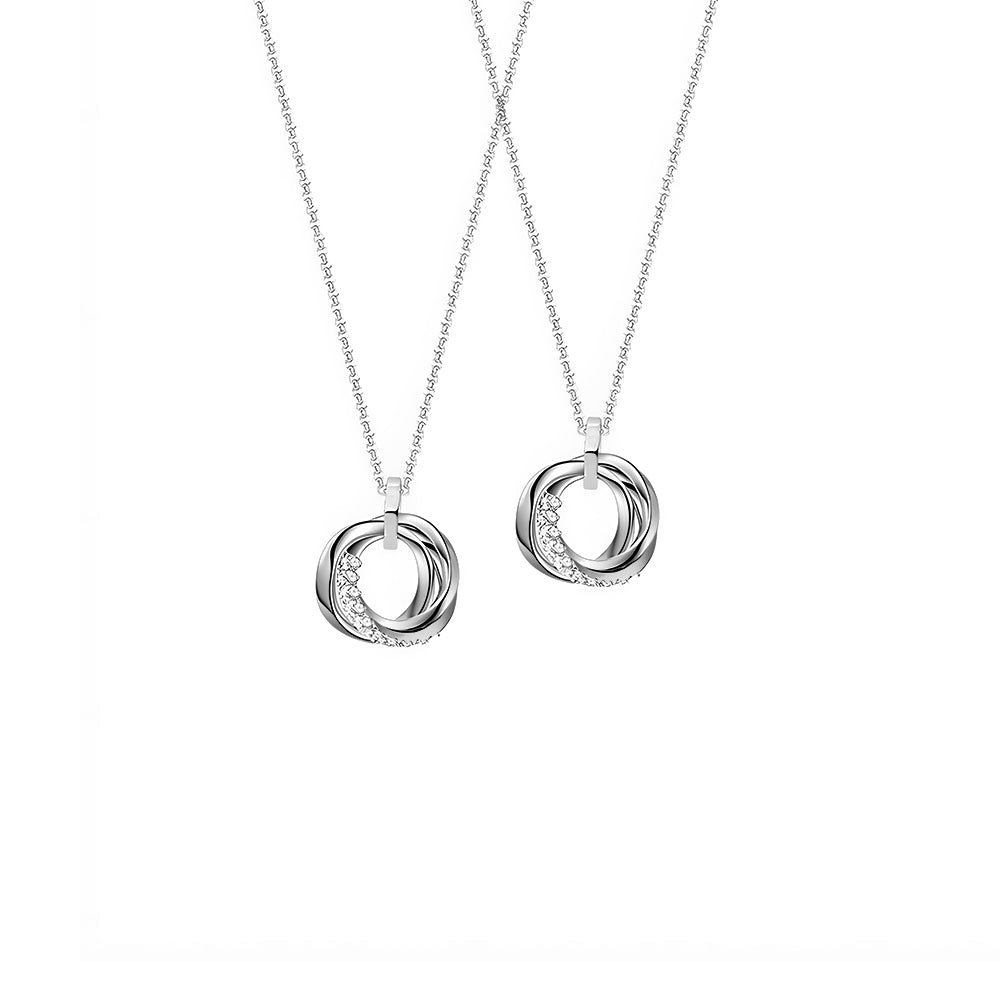 Trinity Infinity Necklace Pendant - Elegant Silver Love Symbol Jewelry for Women, Gift for Her, Anniversary & Valentine's Day - Perfect for Romantic Occasions & Everyday Wear