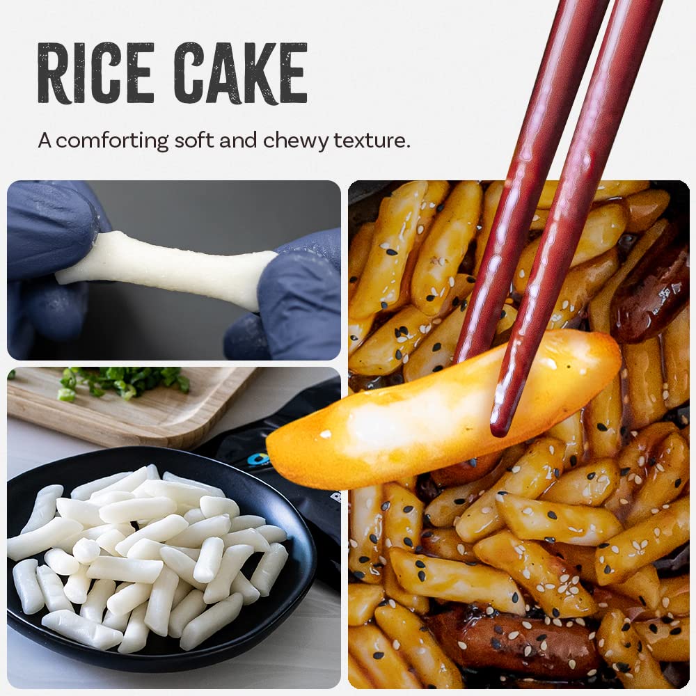 O’Food Sweet Chili Tteokbokki - Gluten-Free Korean Rice Cakes | Authentic Spicy Korean Street Food Snack | Ready to Eat with No MSG & No Corn Syrup | Perfect for Cheese Topping & Ramen Pairing | Great for Quick Meals, Movie Nights & Korean Food Lovers (Pack of 1)