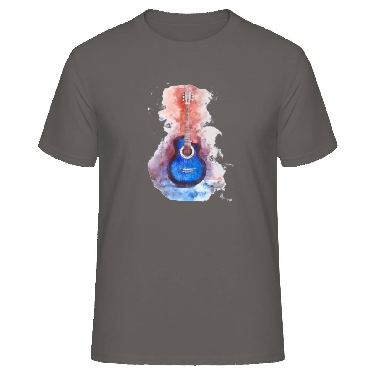 Blue Guitar Watercolor & Digital Graphic T-Shirt for Men & Women - Perfect for Music Lovers, Concerts & Casual Wear
