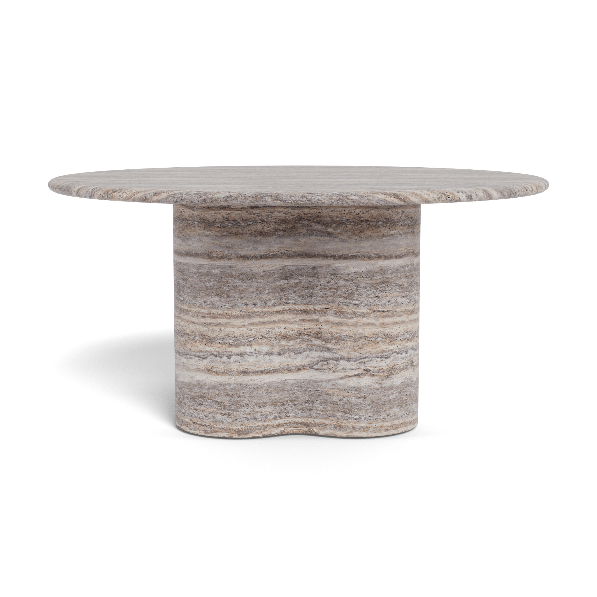 Porto Travertine Round Dining Table 60