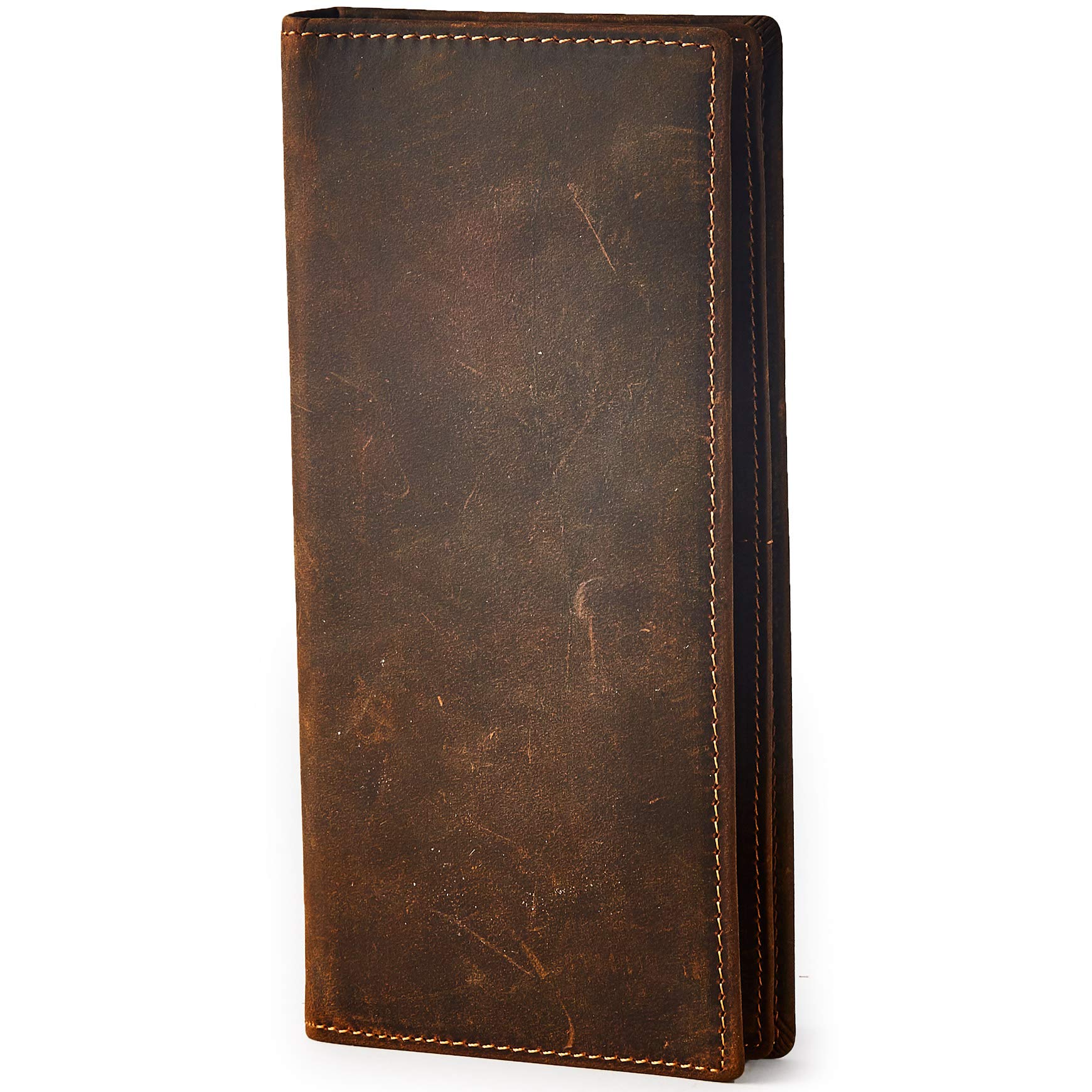Vintage Top Grain Leather Wallet for Men - RFID Blocking Bifold Slim Card Holder | Handmade Minimalist Design with Gift Box | Perfect for Everyday Use, Travel & Gifting
