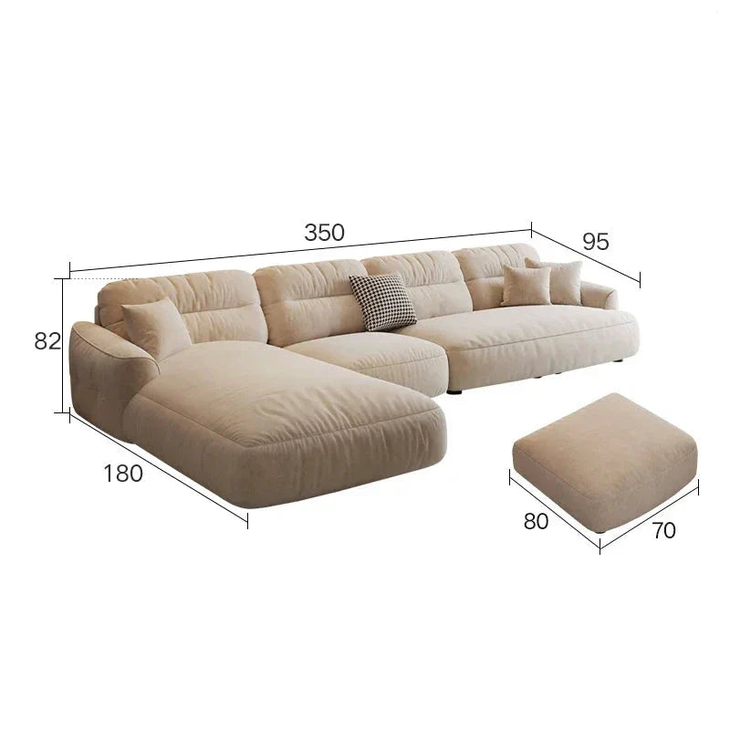 Lazy Para Sectional Lounge Sofa - Modern Comfort for Ultimate Relaxation | Perfect for Living Room, Home Theater & Family Gatherings