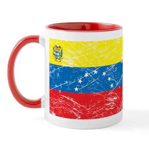 White/Red Inside - Vintage Venezuela Flag Mug