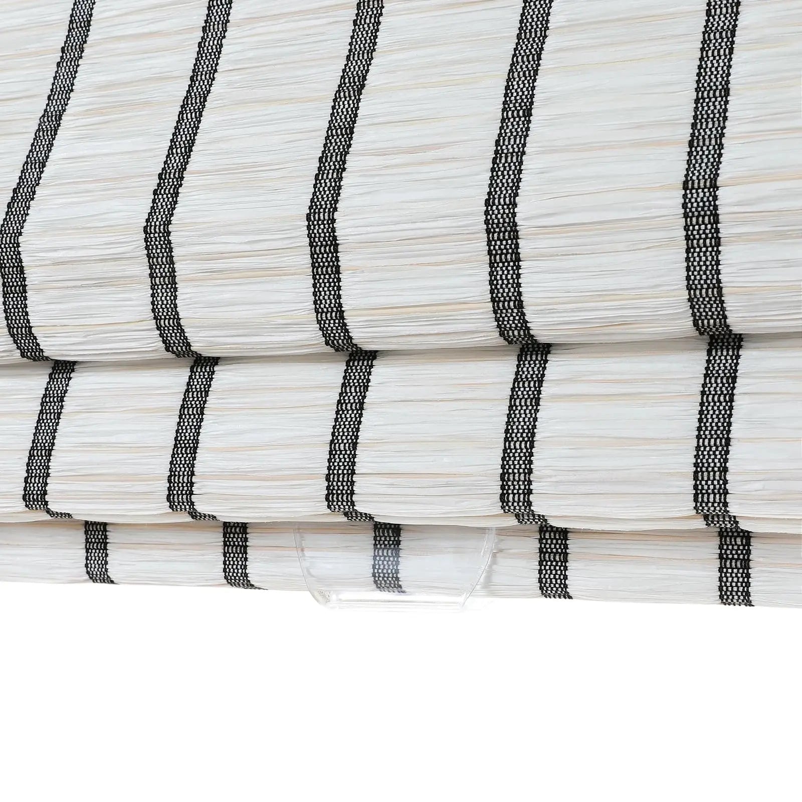 Natural Bamboo Woven Window Shade - Blue & White Handmade Eco-Friendly Roller Blind for Living Room, Bedroom & Office Decor