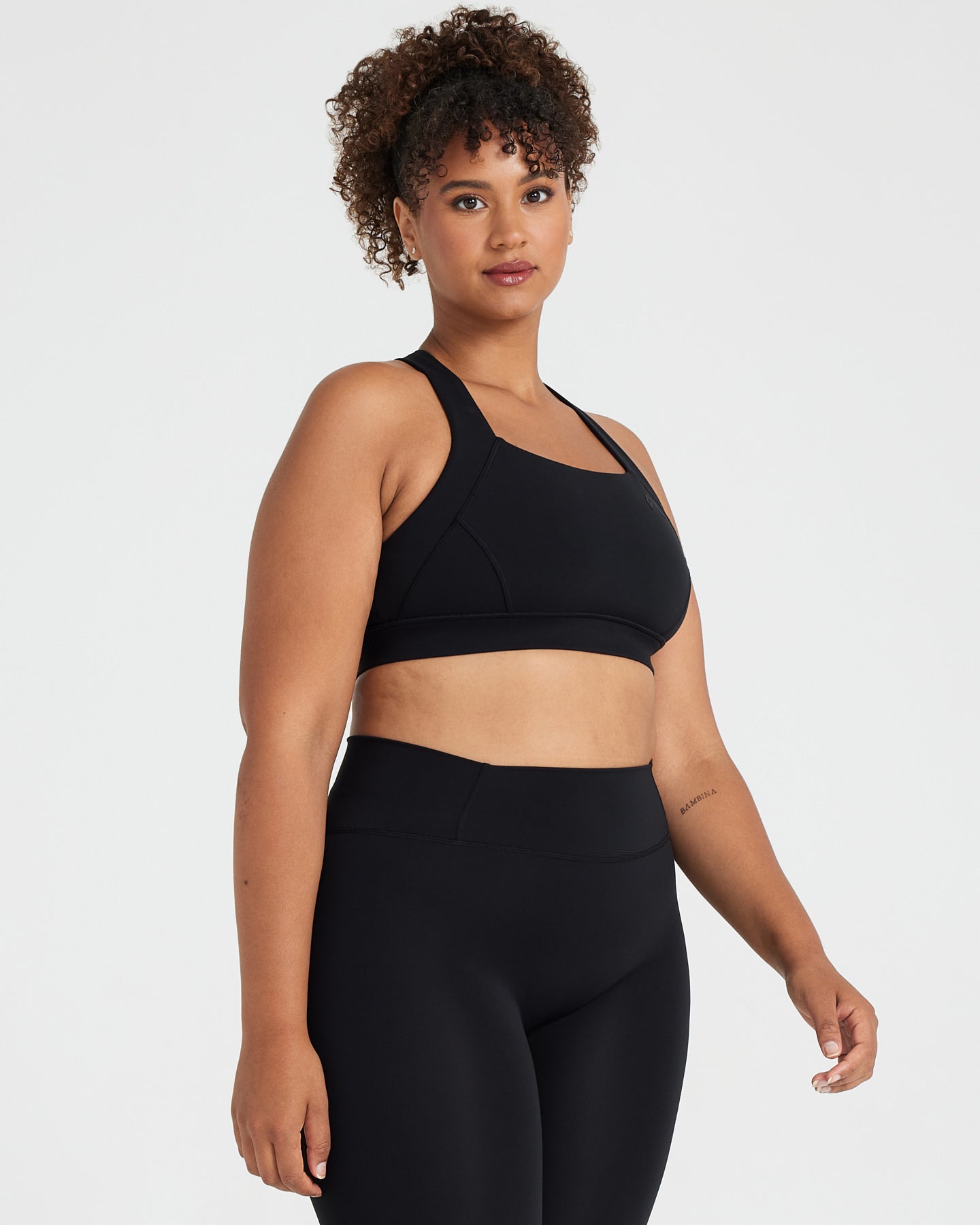 Timeless Wide Strap Sports Bra for Women - High Support Workout Bra in Black | Perfect for Yoga, Running & Gym Training