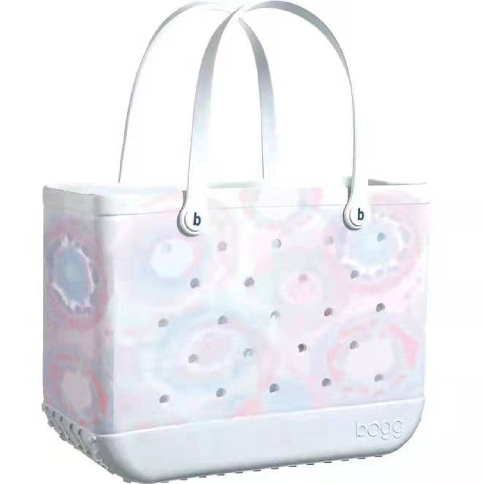 MDJEOE EVA Beach Bag - Large Hole Design, Waterproof & Durable Storage Tote for Women - Perfect for Beach, Pool, Travel & Shopping (Medium Size)