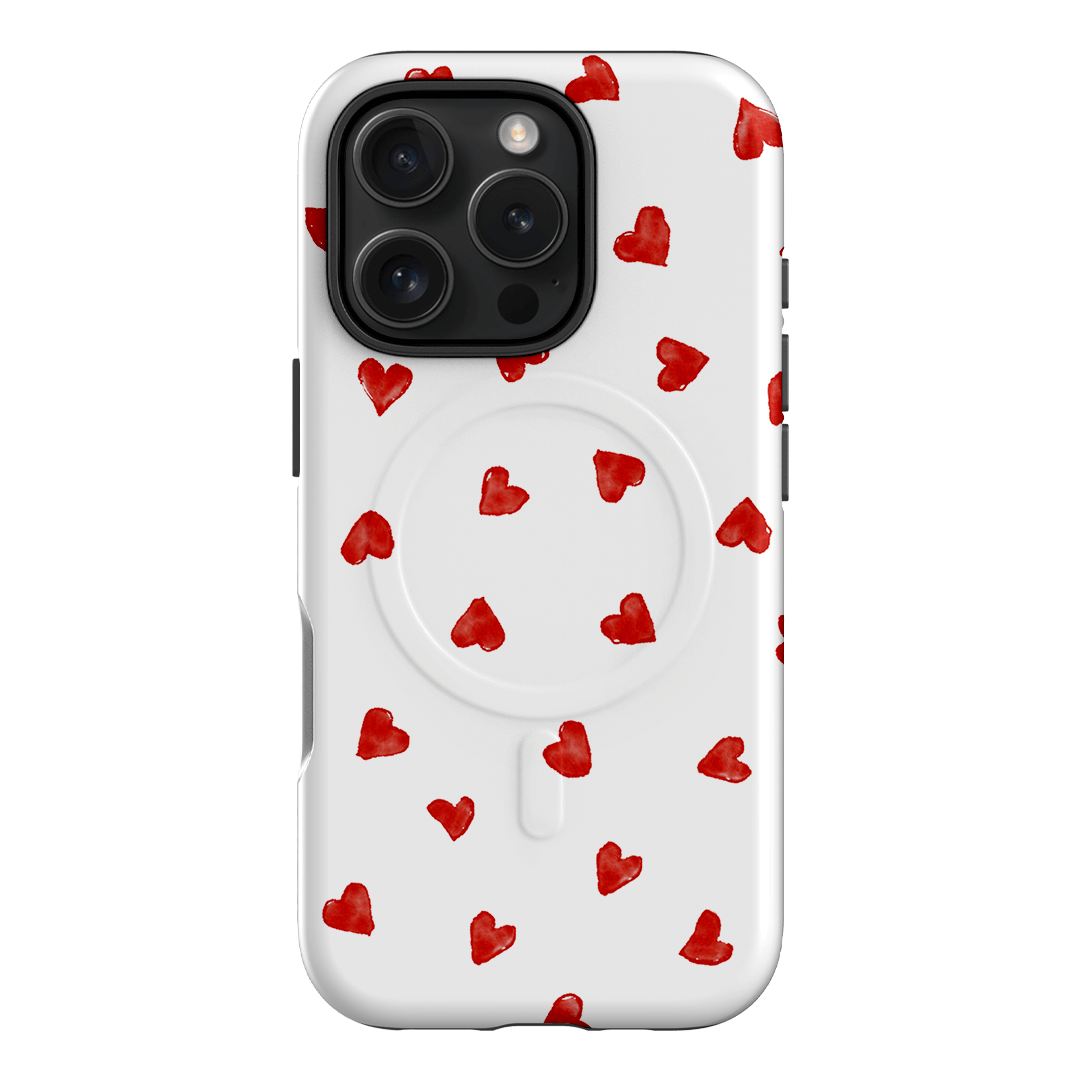 Cute Love Hearts Phone Case for iPhone & Samsung - Trendy Protective Cover for Valentine's Day & Everyday Use