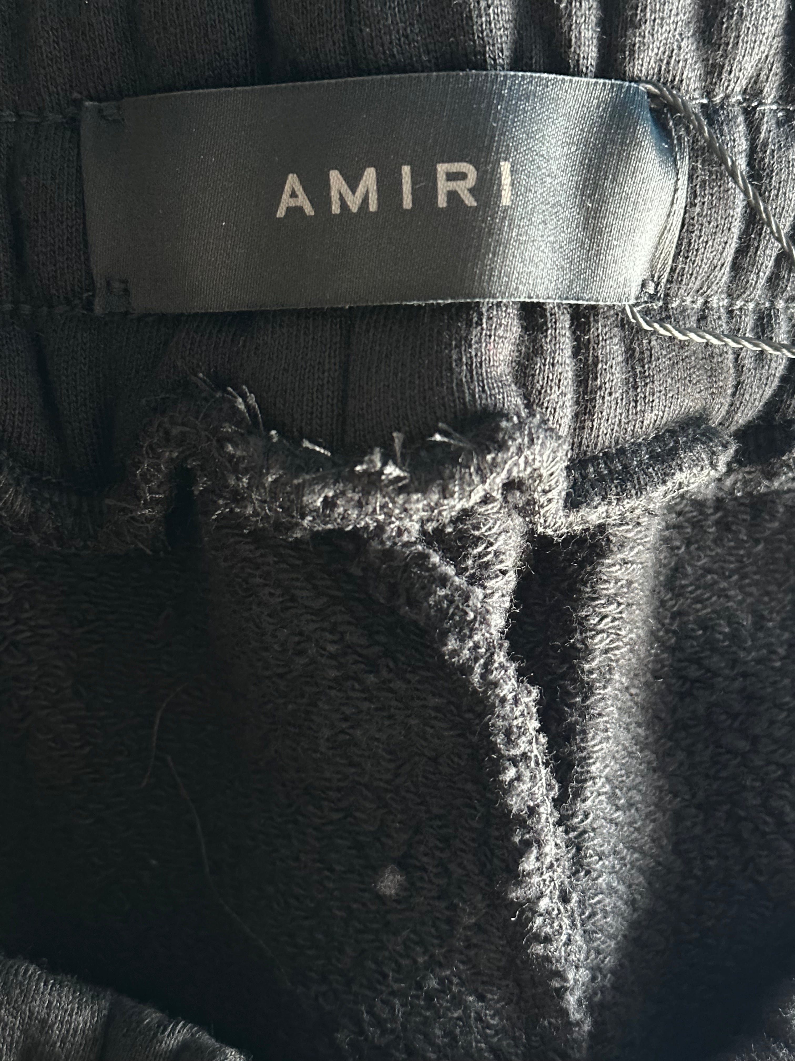 Amiri Black & White 22 Logo Shorts for Men - High-Quality Designer Casual Shorts | Perfect for Summer, Beach, and Streetwear Fashion