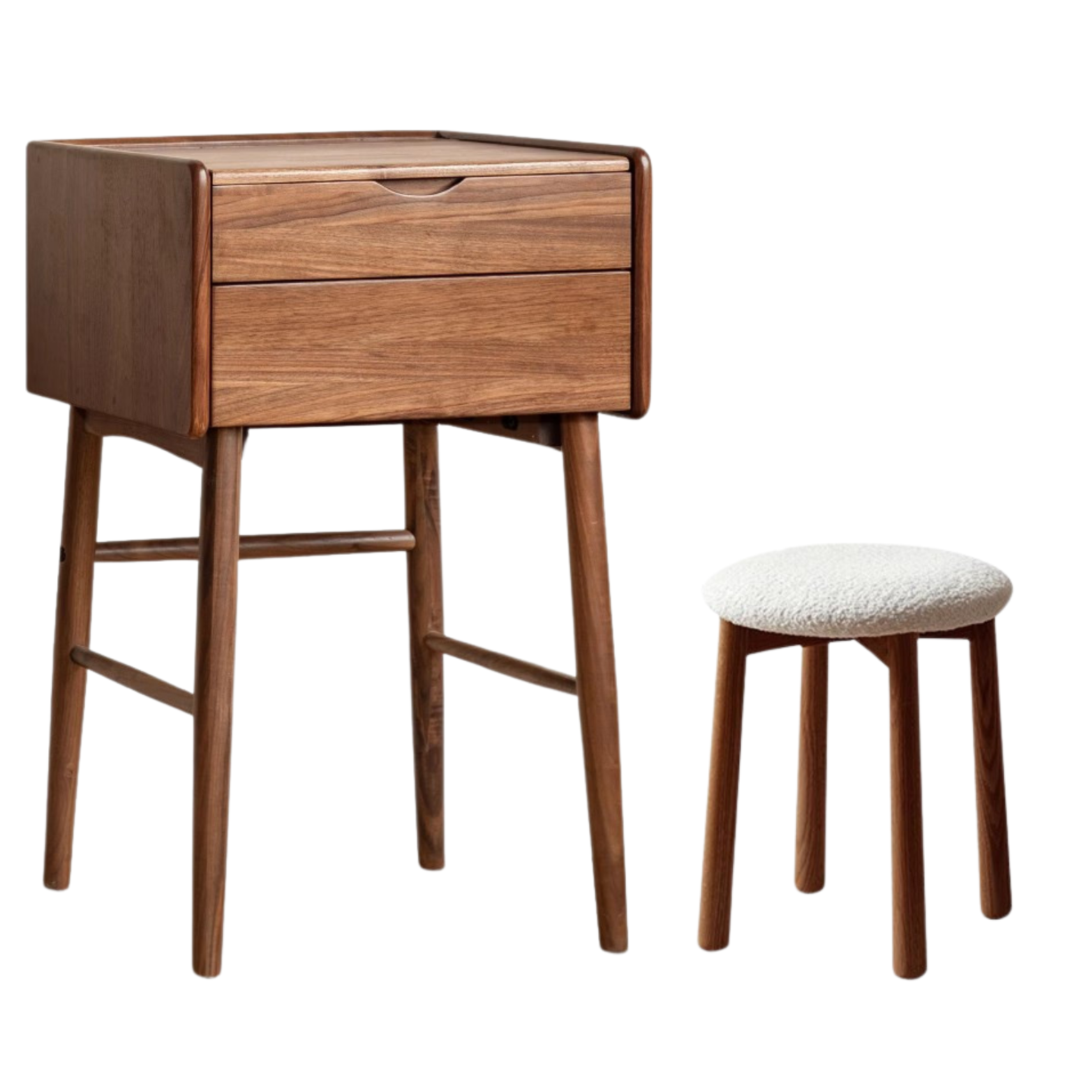 out of stock19.6x18.5x31.4 inch / 50x47x80 cm / Rich Dark Walnut color / Dressing table  + Stool