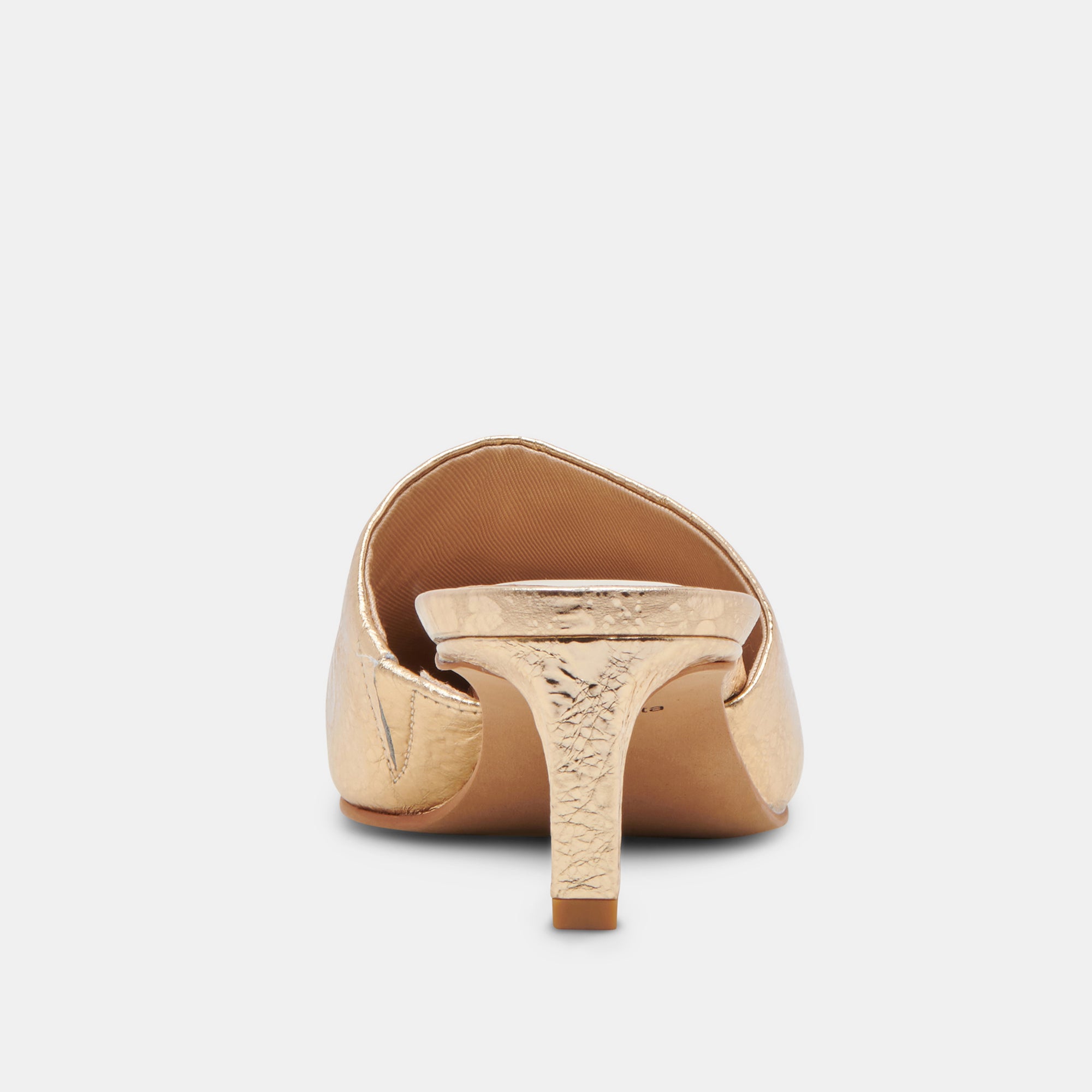 LEXY Women's Gold Distressed Leather Heels - Stylish High Heels for Parties, Weddings & Evening Events