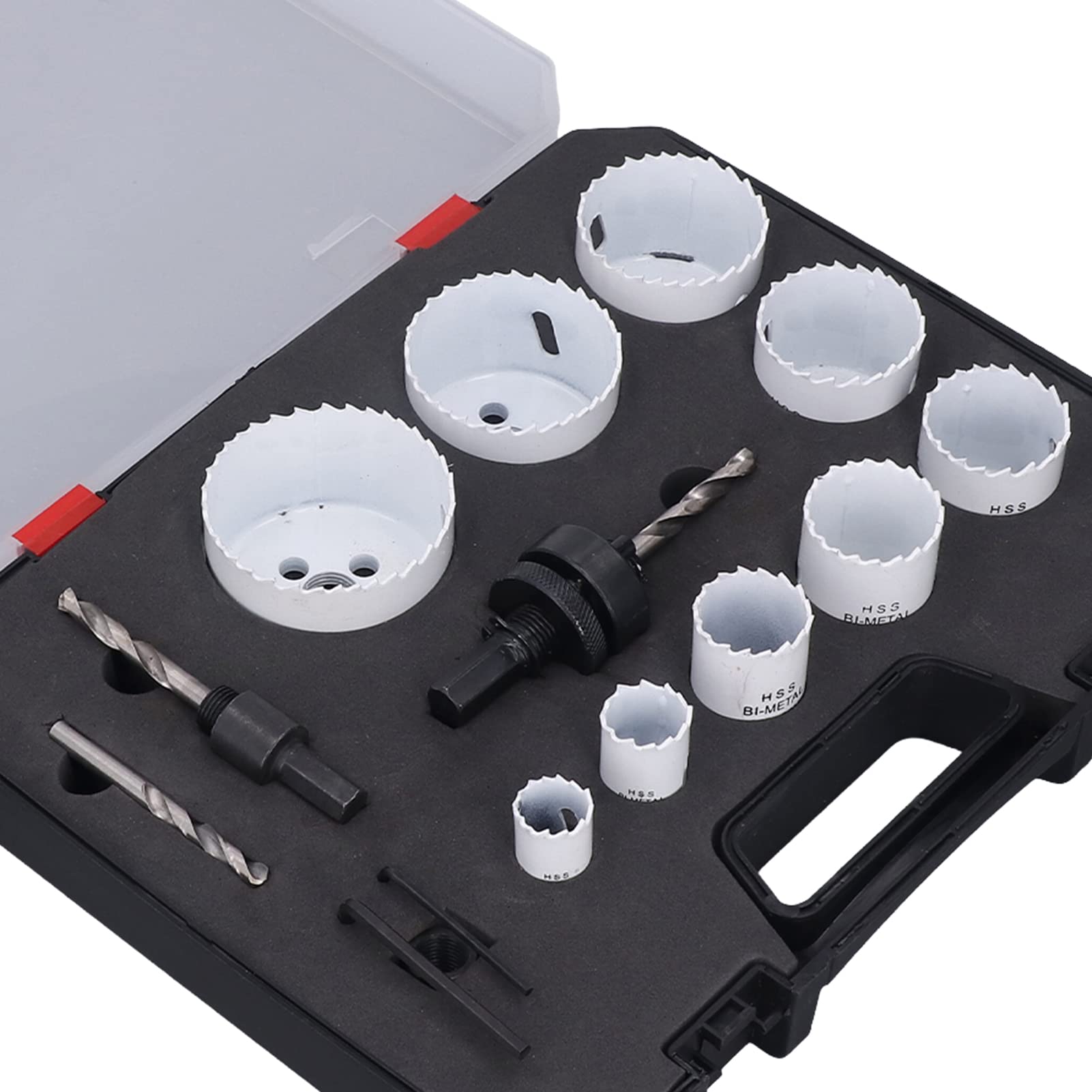 15Pcs Carbide Hole Saw Kit - High Speed Steel Drill Bits for Metal, Wood & Plastic Cutting