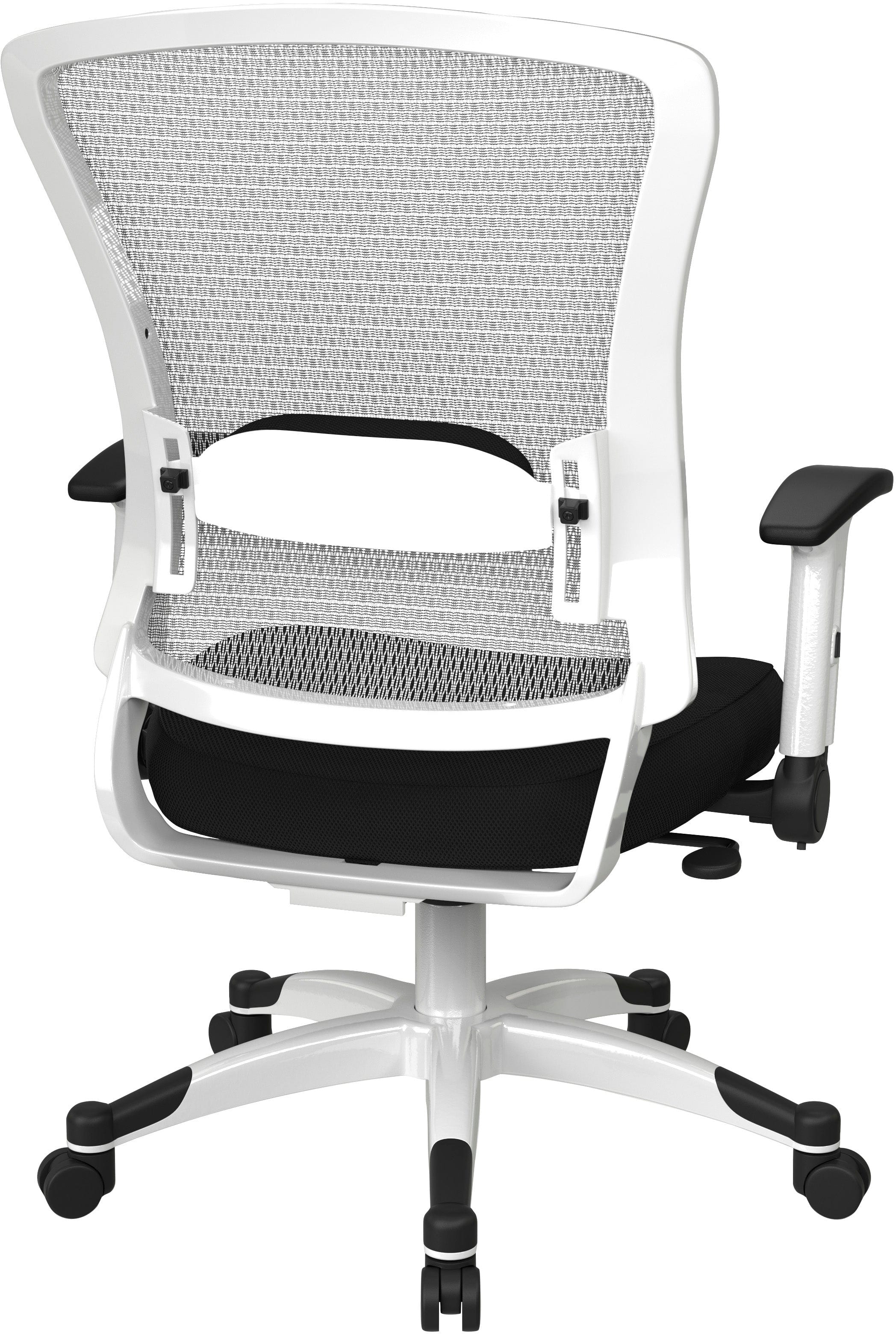 Office Star White Frame Managers Chair - Ergonomic Mesh Back, Adjustable Height, Fun Colors (317W W1C1F2W) - Perfect for Home Office, Conference Rooms & Executive Workspaces