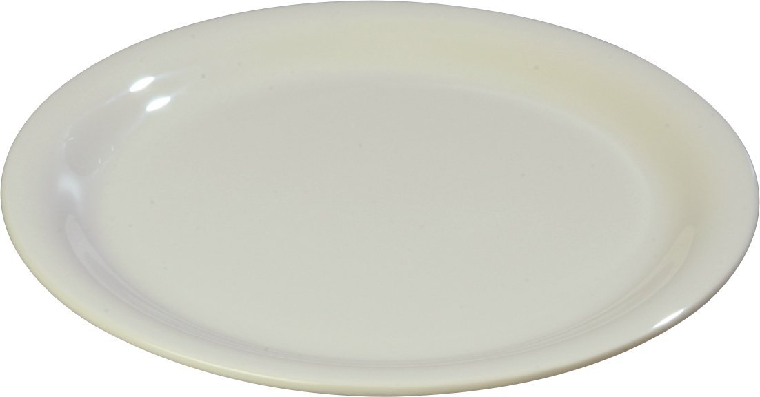 Carlisle 9-Inch Melamine Dinner Plates - Durable & Stylish Narrow Rim Design, Bone White (Pack of 24) - Perfect for Restaurants, Catering, Outdoor Dining & Home Use