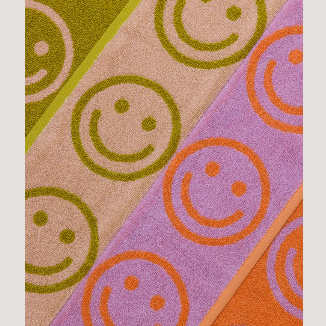 BAGGU 2-Pack Soft Hand Towels in Happy Lilac & Ochre - Perfect for Kitchen, Bathroom & Guest Use