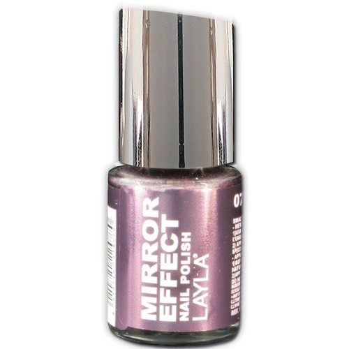 Layla Cosmetics Mirror Effect Nail Polish - Metal Plum #7 for Party & Evening