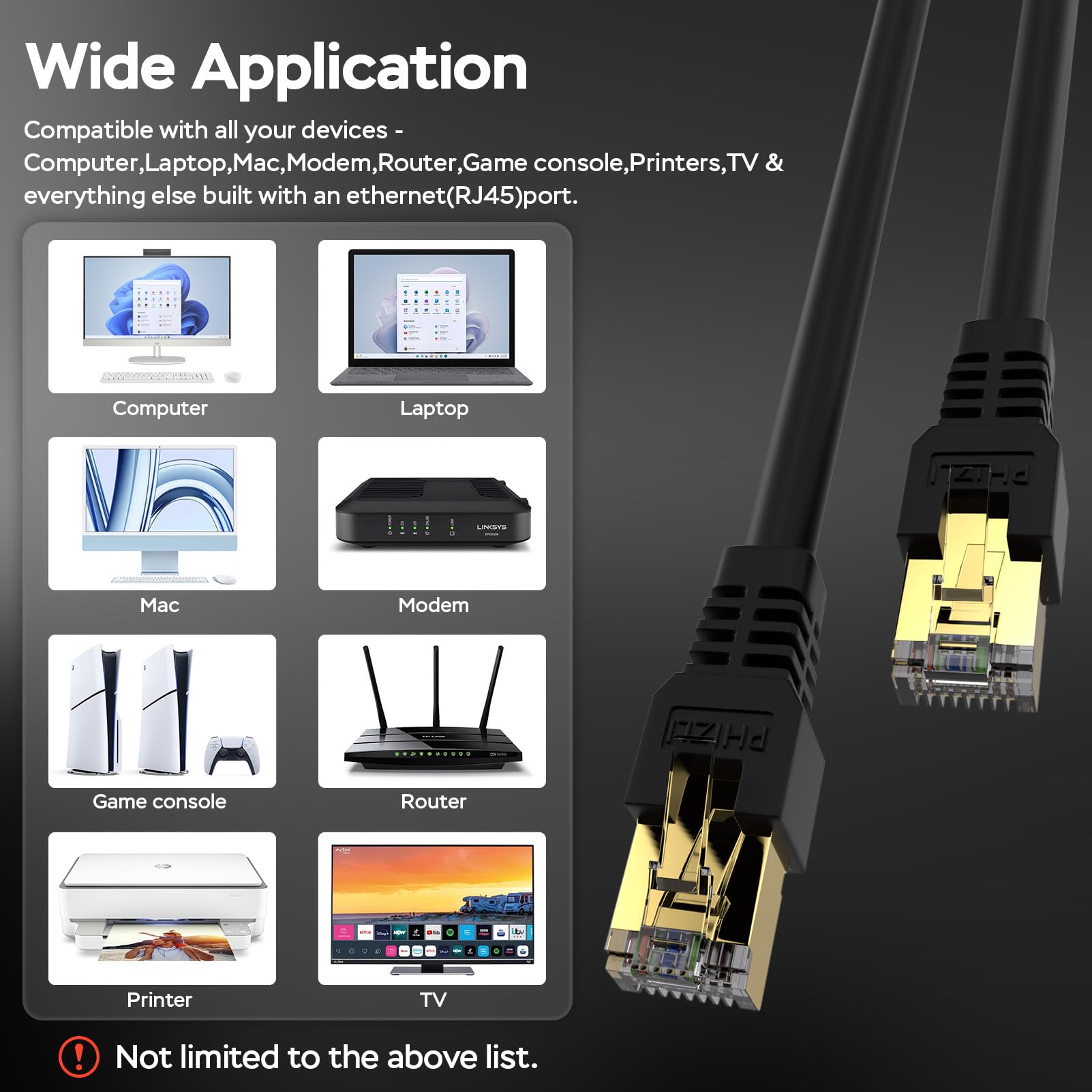 400ft Cat7 Shielded Ethernet Cable - Heavy Duty Outdoor, UV Resistant & Waterproof - 3Ft to 400Ft Length Options - Compatible with Cat6/Cat5/Cat5e - Perfect for Home Networking, Gaming, CCTV & Outdoor Installations