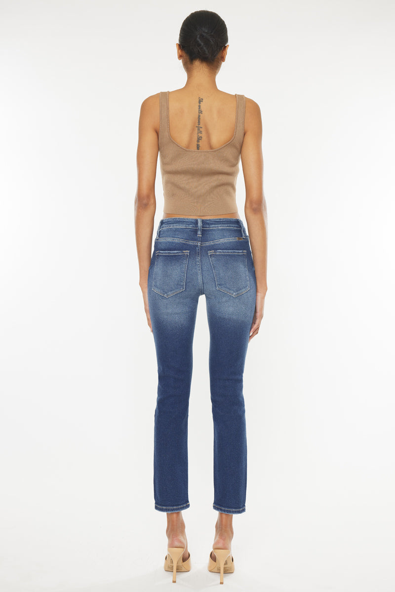 Haven Ultra High Rise Slim Straight Leg Jeans for Women - Stretch Denim Pants, Comfortable & Flattering Fit - Perfect for Casual Outfits, Workwear, and Everyday Style