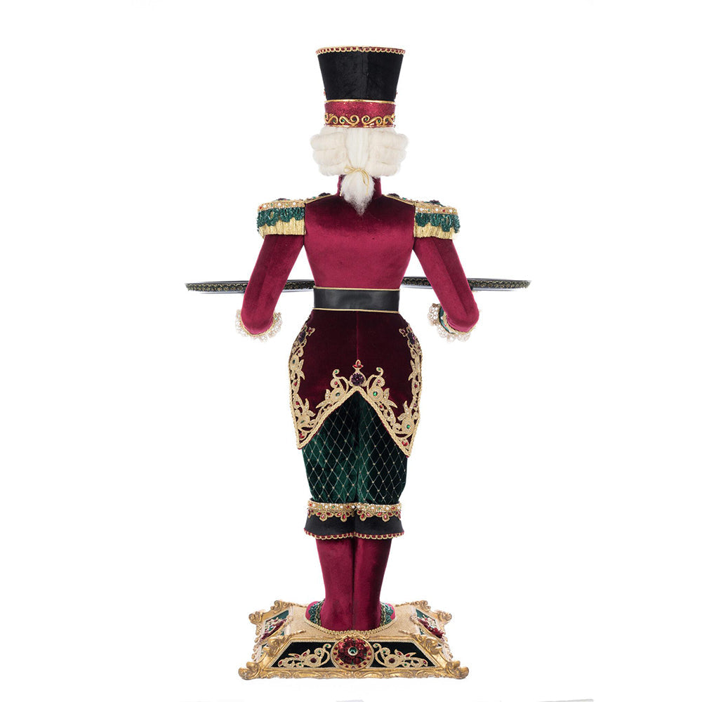 Captain Barry Burgundy Server - Elegant Wine & Cocktail Serving Tray by Katherine's Collection - Perfect for Home Bars, Dinner Parties & Hosting Gifts