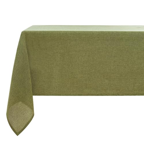Olive-faux Original Linen-tablecloth