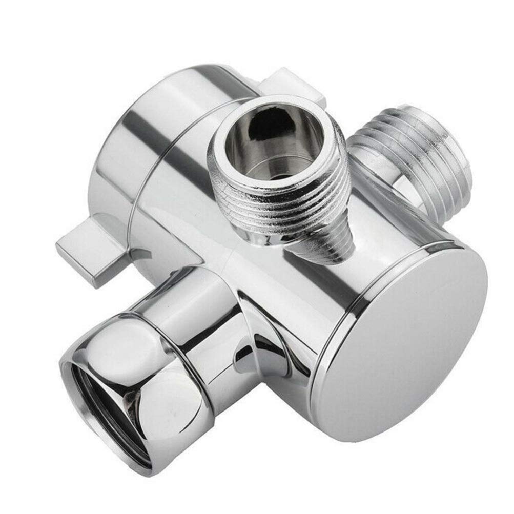 Hemoton Handheld Shower with Diverter Valve - 1pc Bathroom Shower Arm Bracket for Easy Switching Between Fixed and Handheld Showers - Perfect for Bathing Pets, Kids & Hair Washing