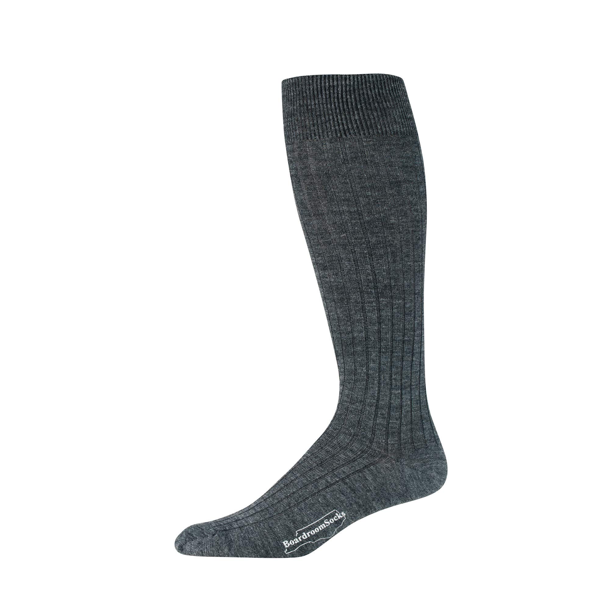 Premium Big and Tall Merino Wool Over-the-Calf Socks for Men - Soft, Breathable & Durable Ribbed Design - Ideal for Hiking, Work Boots & Winter Comfort