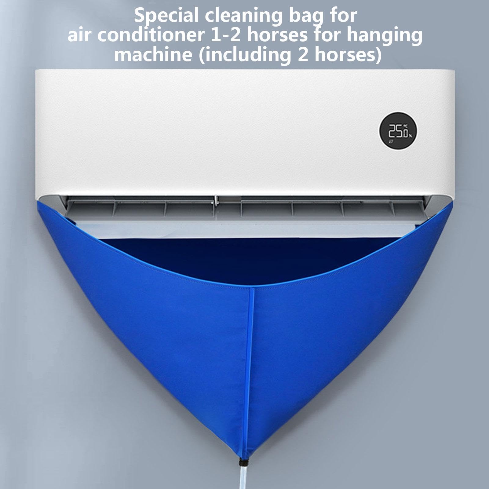 Air Conditioner Cleaning Kit - Reusable Waterproof Cover with Brush & Dust Bag for Wall AC Units | Perfect for Home & Office Maintenance