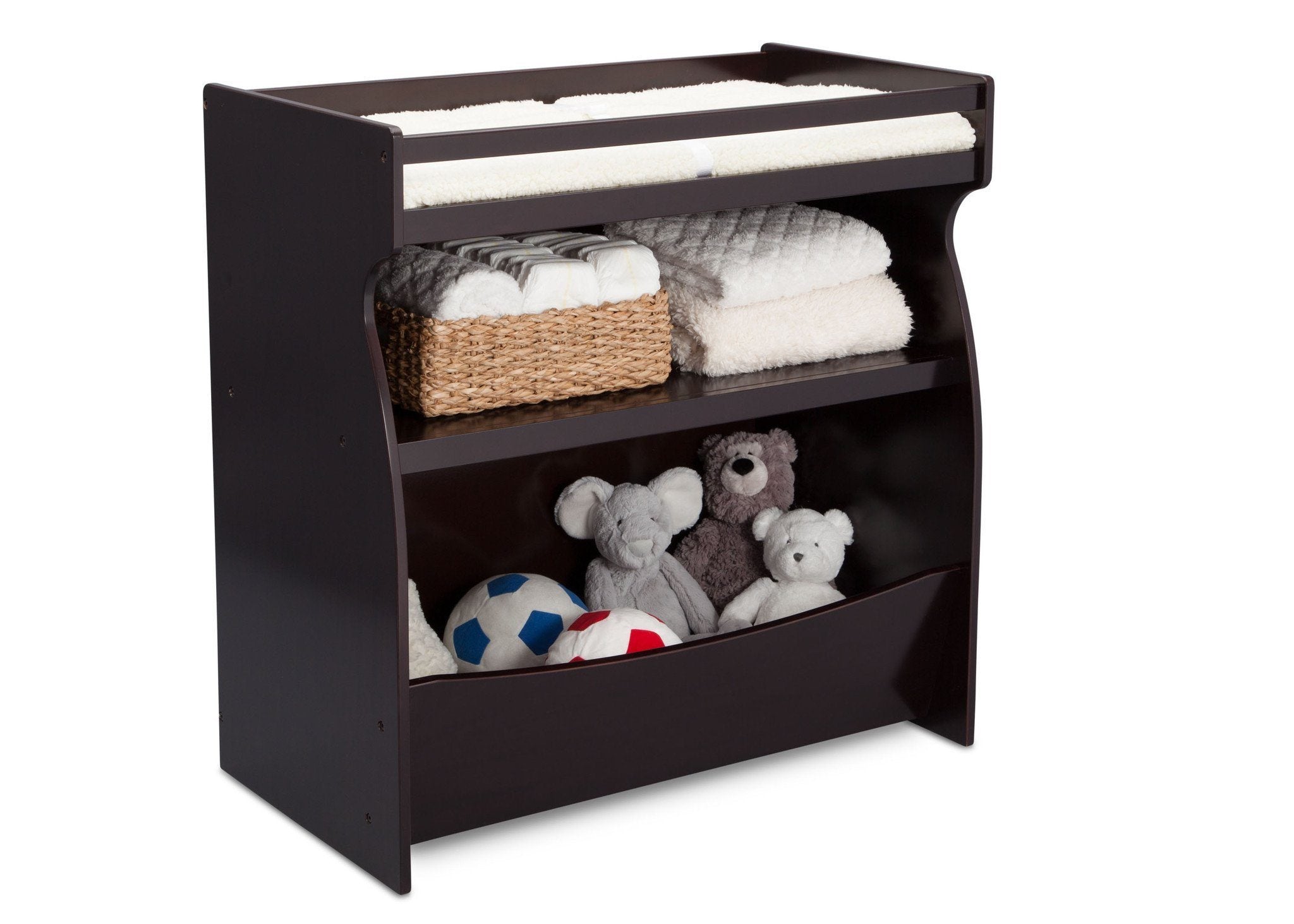 2-in-1 Baby Changing Table with Storage | Convertible Nursery Dresser & Diaper Station | Perfect for Small Spaces & Baby Room Organization
