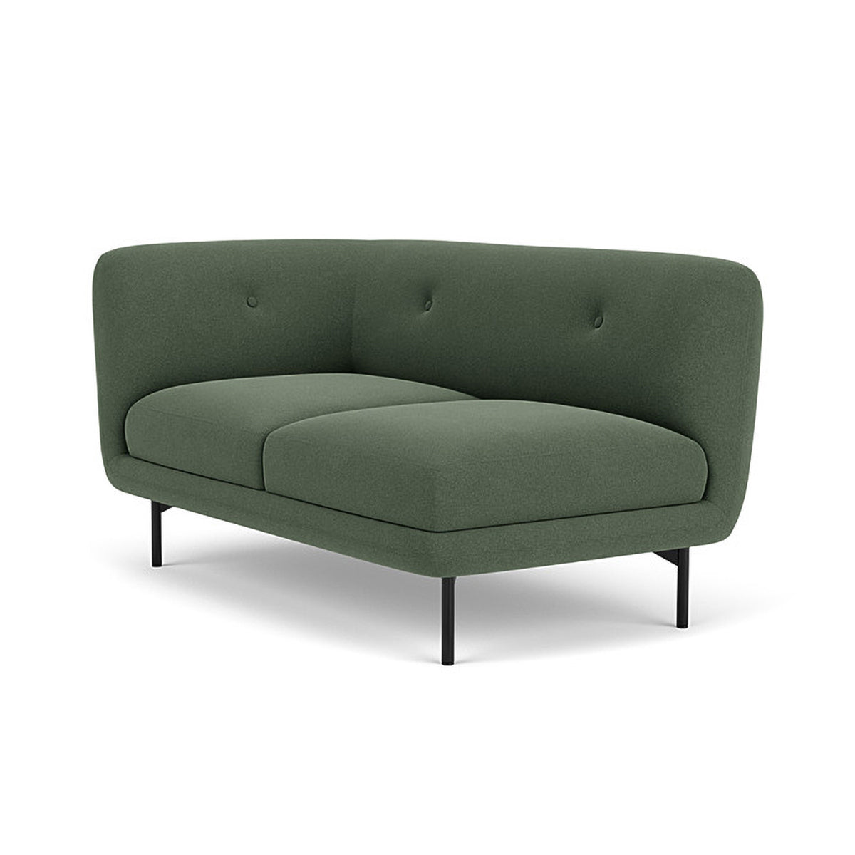 Alfred Fabric Left 2 Seater Modular Sofa - Modern L-Shaped Sectional Couch for Living Room, Lounge & Small Spaces - Comfortable & Stylish Home Furniture