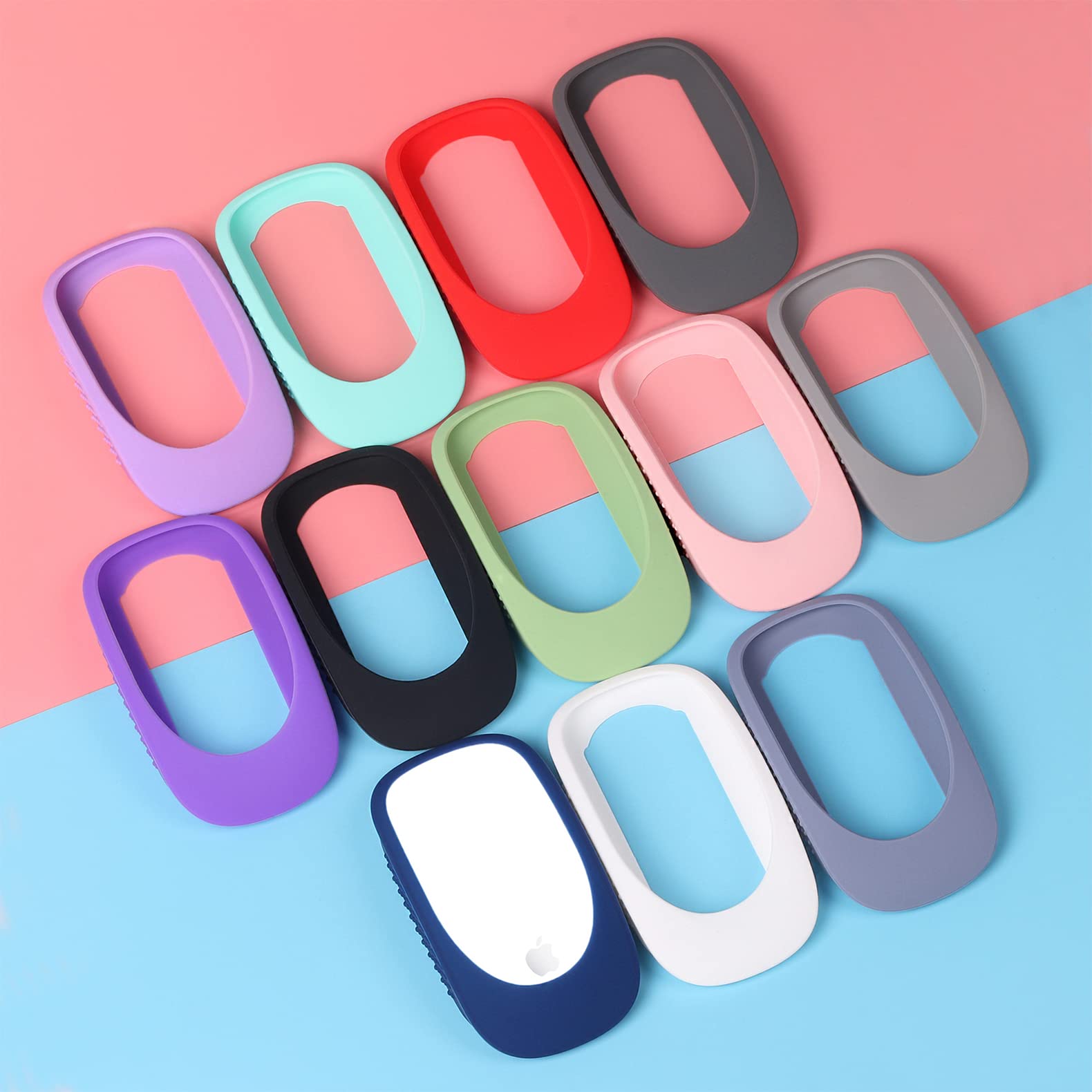 Premium Silicone Cover Case for Apple Magic Mouse 1 & 2 - Shockproof Anti-Slip Protective Sleeve for Magic Mouse II (White) - Perfect for Office, Home & Travel Use