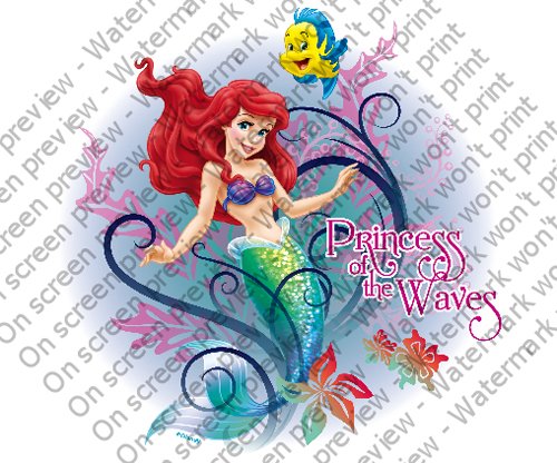 Little Mermaid Edible Cupcake Toppers - 24pcs Disney Princess Cake Decorations for Birthday Parties, Baby Showers & Themed Celebrations