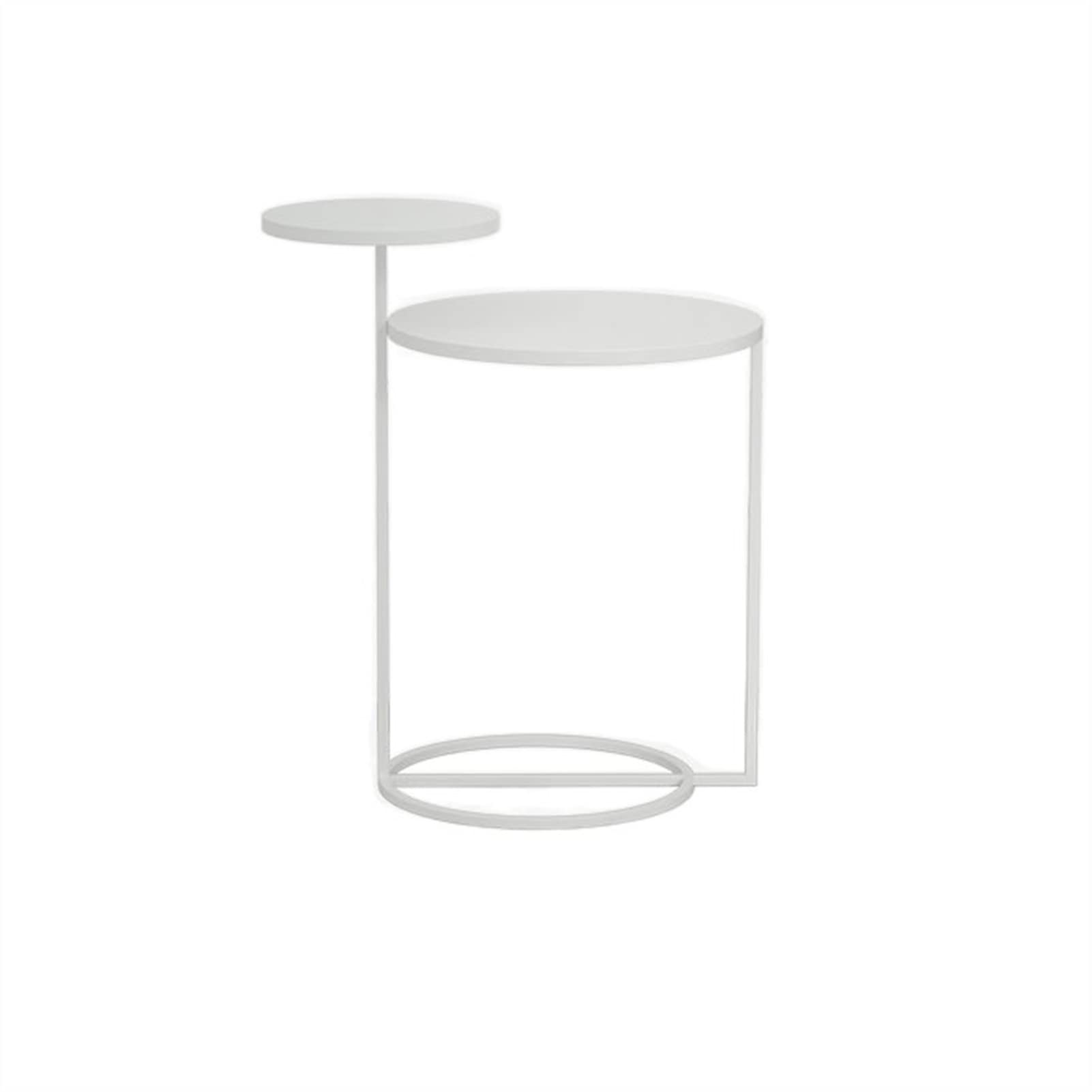 Modern Minimalist Wrought Iron Side Table - End Table, Coffee Table & Sofa Accent for Living Room, Bedroom, Home Office & Hotel Decor - Sturdy Tea Table with Creative Design for Small Spaces