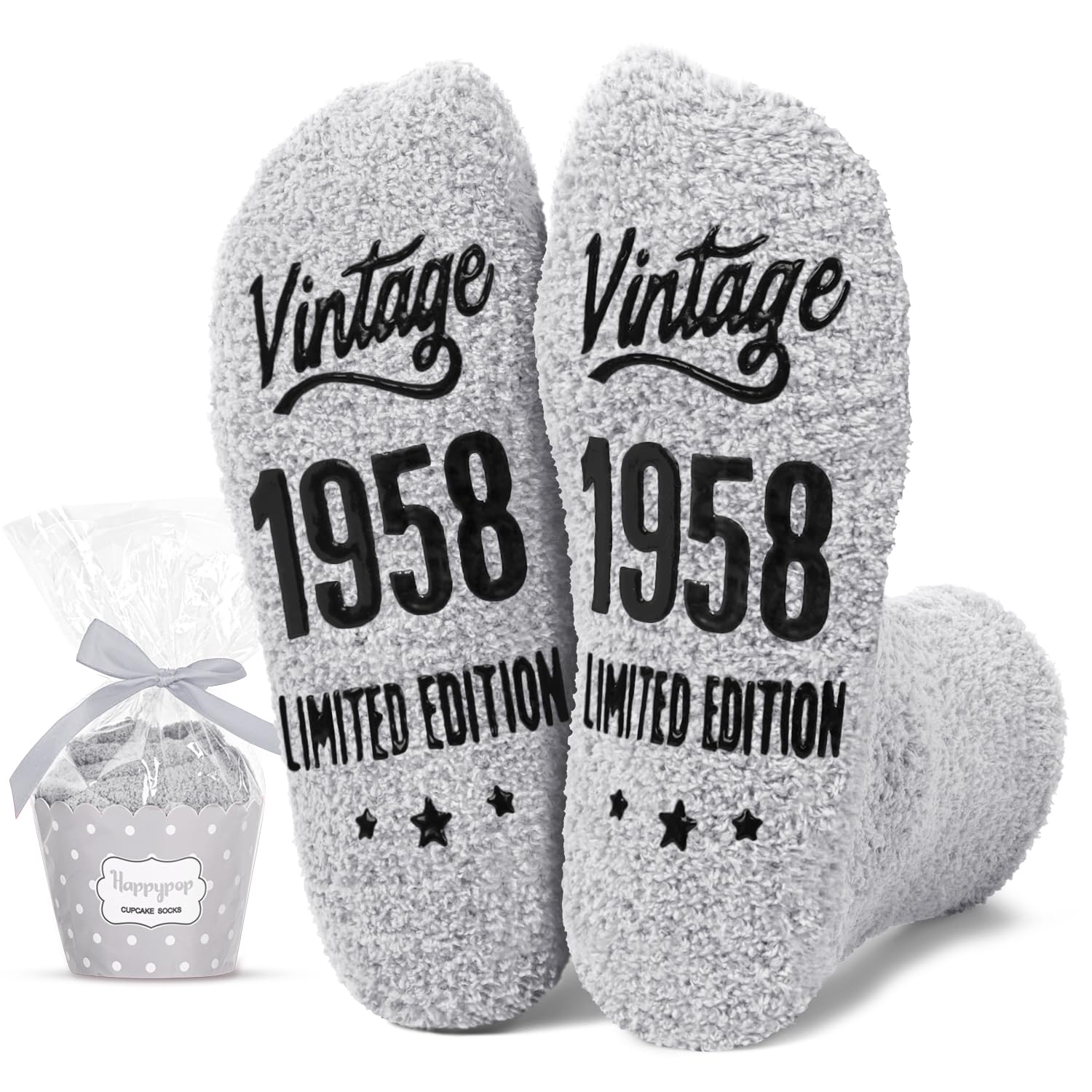 **HappyPop Vintage 1959 & 1954 Birthday Gifts for Men - 65th & 70th Birthday Socks for Grandpa & Dad - Perfect for Retro-Themed Parties & Sentimental Celebrations**